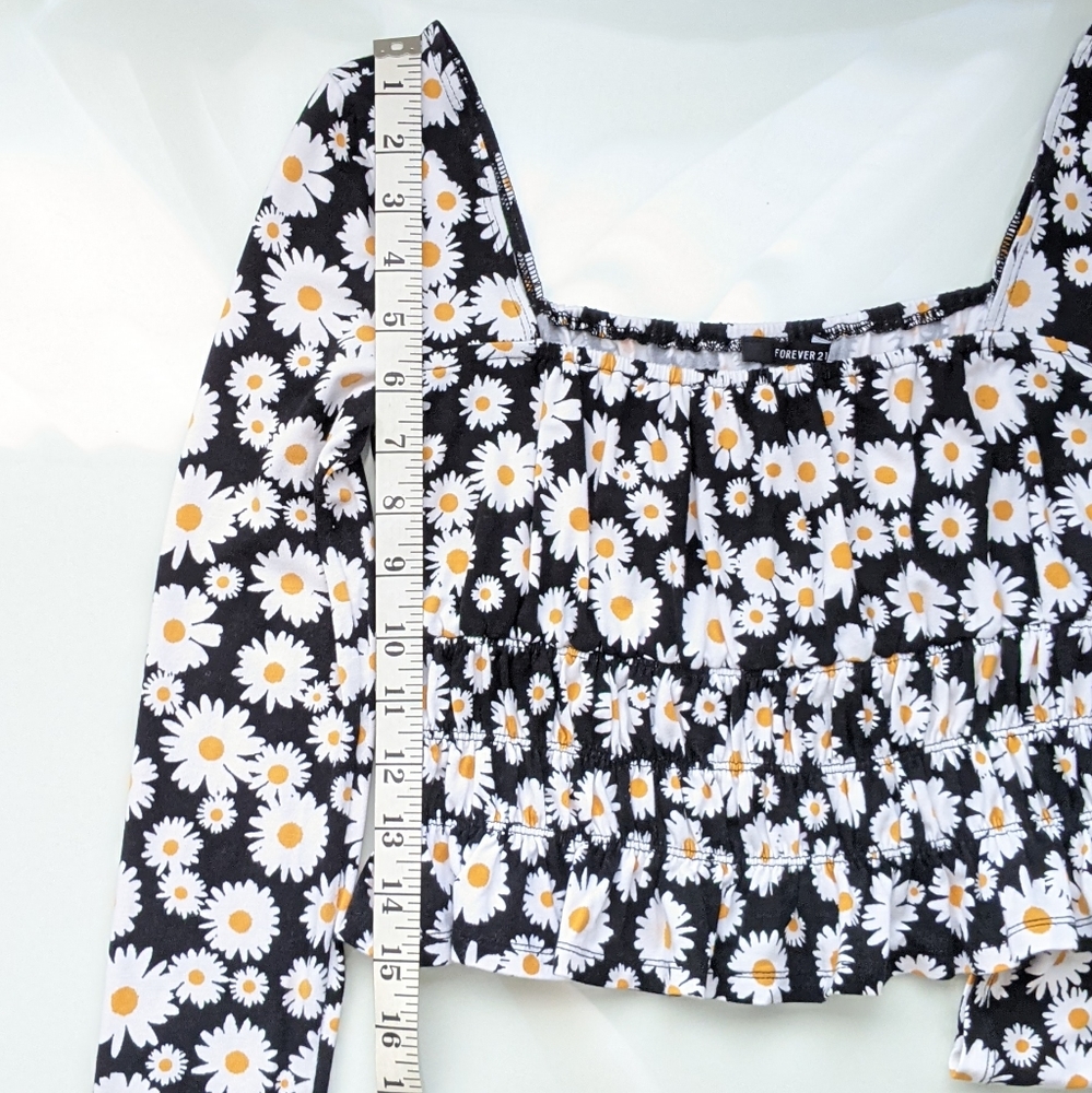 Forever 21 Floral Print Square Neck Top - Picture 4 of 8